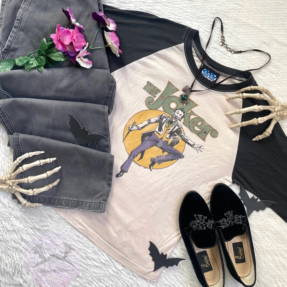 Y2k JUNKFOOD The Joker Raglan baseball tee - Picture 16 of 17